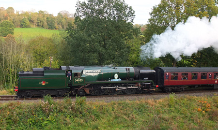 34053 at Highley