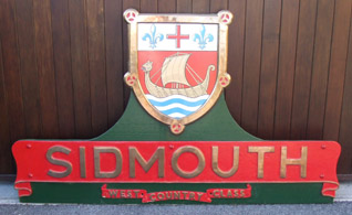 Sidmouth replica nameplate